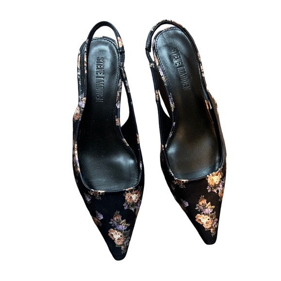 Steve Madden Slingback Floral Kitten Hill, Size 7.5 - Picture 4 of 5